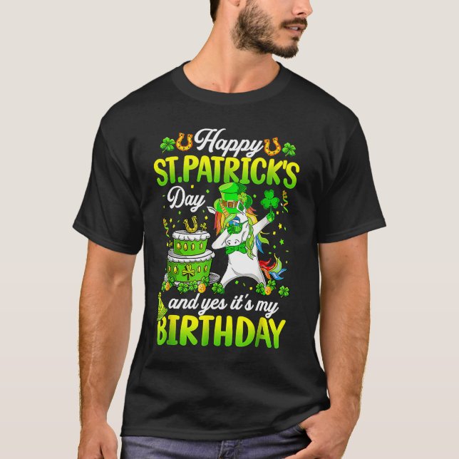 Camiseta Cumpleaños de Saint Paddys Shamrock Lucky Happy St (Anverso)