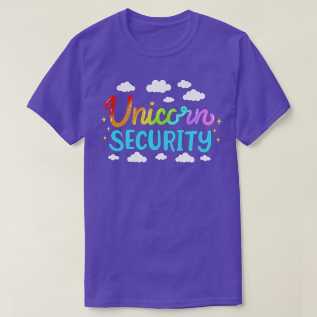 Camiseta Cumpleaños de Seguridad de Unicornio (Diseño del anverso)