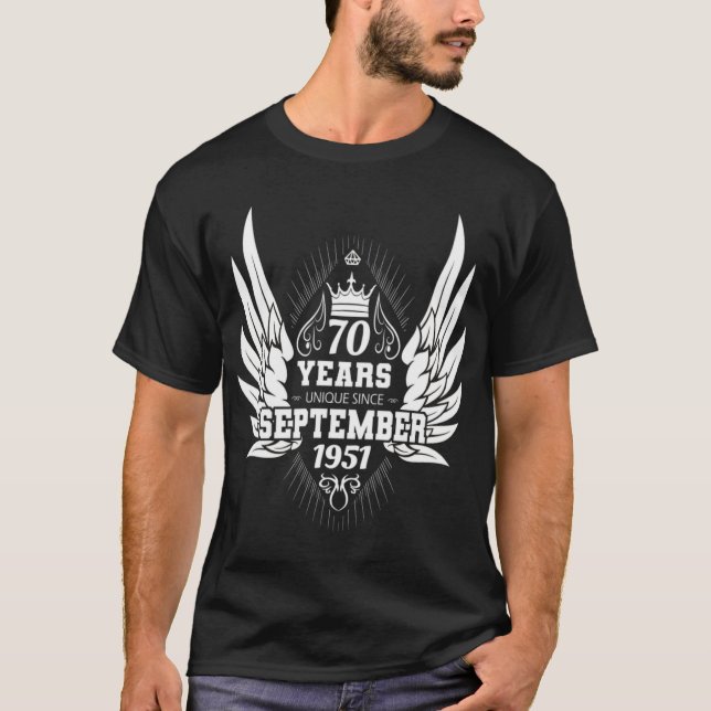 Camiseta Cumpleaños de septiembre de 1951 (Anverso)