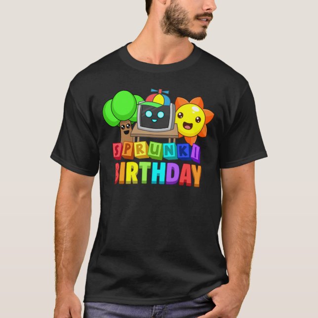 Camiseta Cumpleaños de Sprunki (Anverso)
