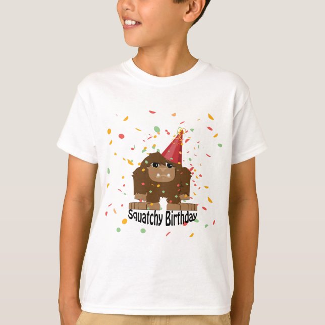 Camiseta Cumpleaños de Squatchy (Anverso)