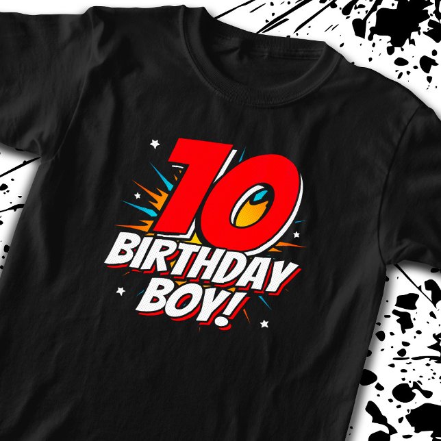 Camiseta Cumpleaños de superhéroes - 10 años - 10 años (Subido por el creador)