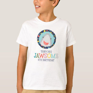Camiseta Cumpleaños de tiburón lindo 