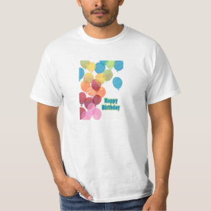 Camiseta Cumpleaños de un globo colorido