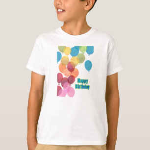 Camiseta Cumpleaños de un globo colorido
