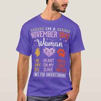 Camiseta Cumpleaños De Una Mujer En Noviembre De 1943: 77 A
