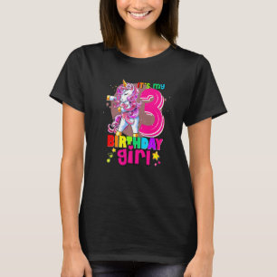 Camiseta Cumpleaños de Unicornio es mi tercer Chica de ropa
