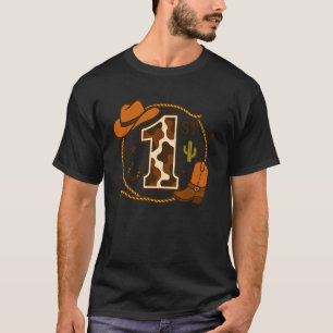 Camiseta Cumpleaños de vaquero occidental de 1er año Impres