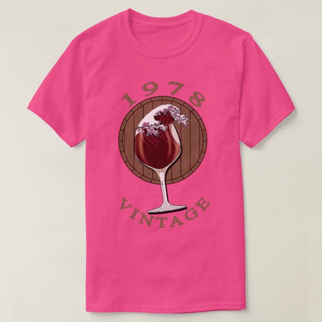 Camiseta Cumpleaños de Wine Lover 1978 (Diseño del anverso)
