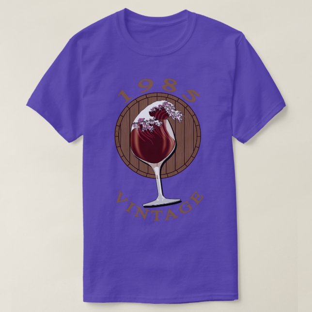 Camiseta Cumpleaños de Wine Lover 1985 (Diseño del anverso)