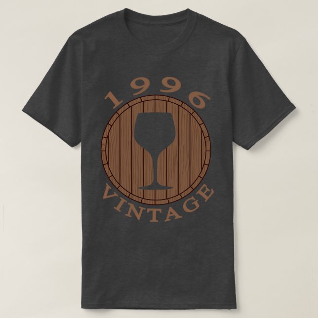 Camiseta Cumpleaños de Wine Lover 1996 (Diseño del anverso)