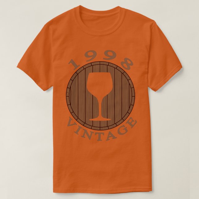 Camiseta Cumpleaños de Wine Lover 1998 (Diseño del anverso)