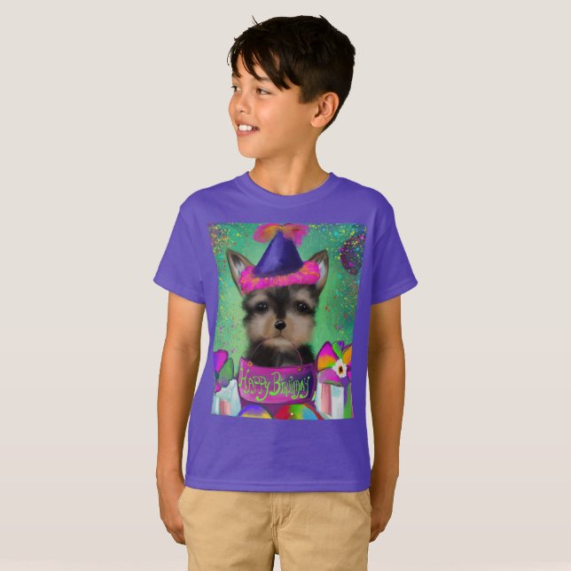 CAMISETA CUMPLEAÑOS DE YORKIE POO (Anverso completo)
