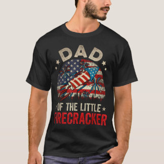 Camiseta Cumpleaños del 4 de Julio Papá Papito de la Pequeñ