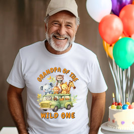 Camiseta Cumpleaños del abuelo de los animales salvajes del