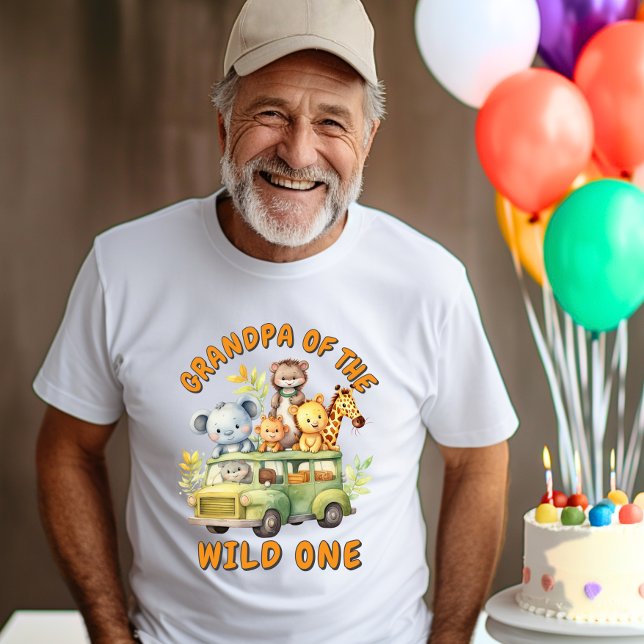 Camiseta Cumpleaños del abuelo de los animales salvajes del (Subido por el creador)