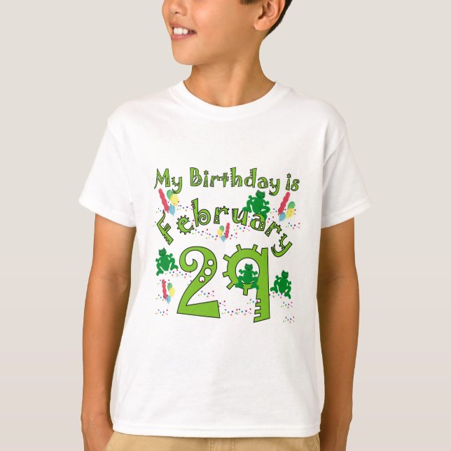 Camiseta Cumpleaños del año bisiesto (Anverso)