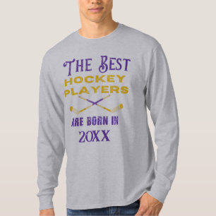 Camiseta Cumpleaños del año de nacimiento de hockey persona