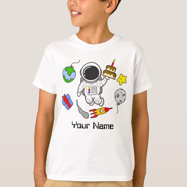 Camiseta Cumpleaños del astronauta (Anverso)