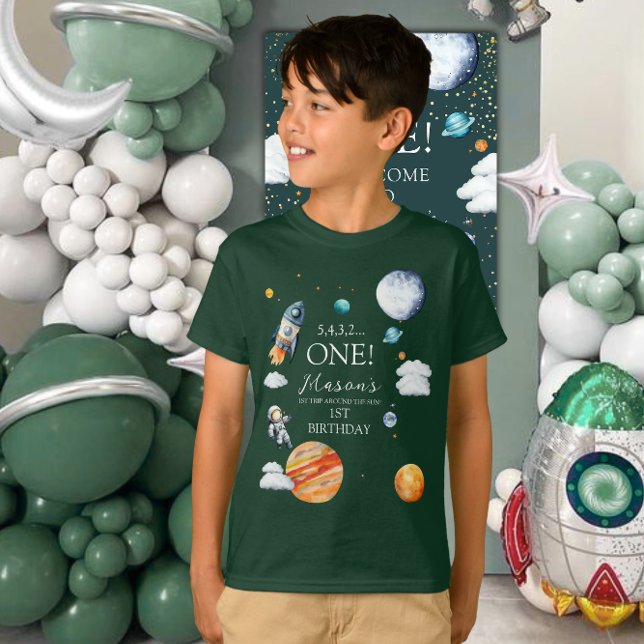 Camiseta Cumpleaños del Astronauta Uno Espacio (Subido por el creador)