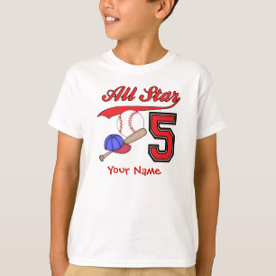 Camiseta Cumpleaños del béisbol de All Star 5to