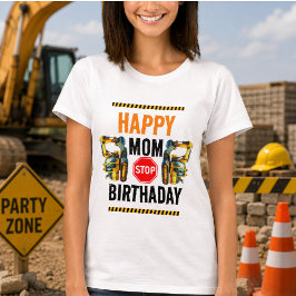 Camiseta Cumpleaños del camión de volteo de construcción 1e