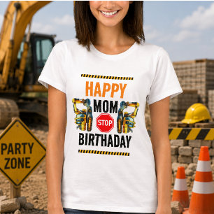 Camiseta Cumpleaños del camión de volteo de construcción 1e