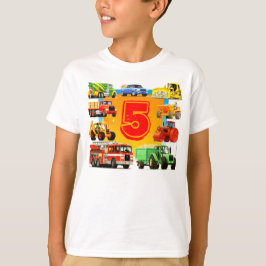 Camiseta Cumpleaños del camión grande de la construcción