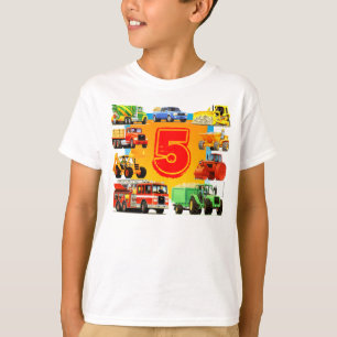 Camiseta Cumpleaños del camión grande de la construcción