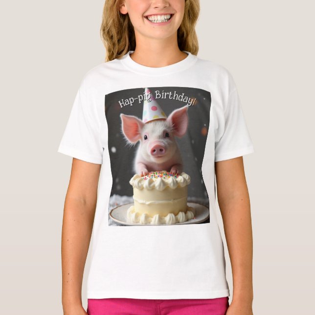 Camiseta Cumpleaños del cerdo Hap (Anverso)