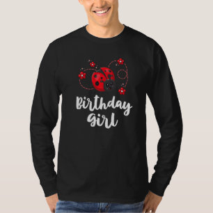 Camiseta Cumpleaños Del Chica De Cumple Con Ladybug Para La