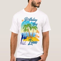 Cumpleaños del Chico Grande Tema de Playa Nombre P