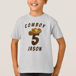 Camiseta Cumpleaños del Cowboy de los Niños