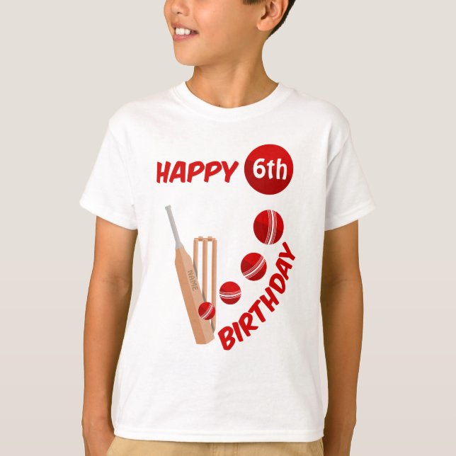 Camiseta Cumpleaños del críquet (Anverso)