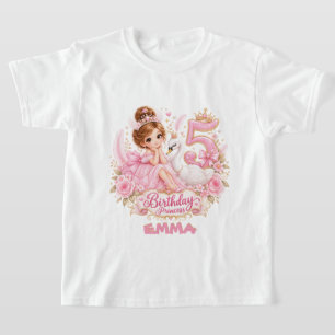 Camiseta Cumpleaños del cuento de hadas de la princesa cisn