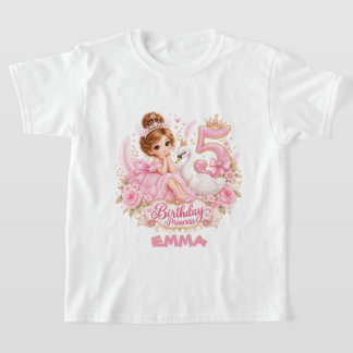 Camiseta Cumpleaños del cuento de hadas de la princesa cisn