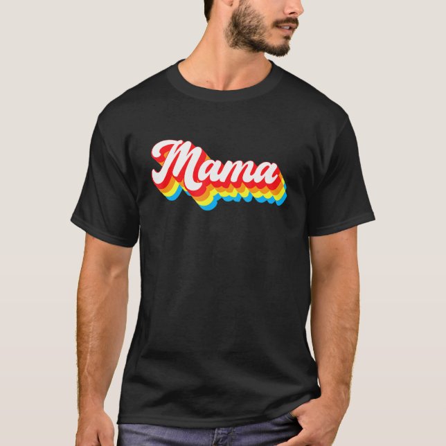 Camiseta Cumpleaños del Día de las Madres Mama Retro (Anverso)