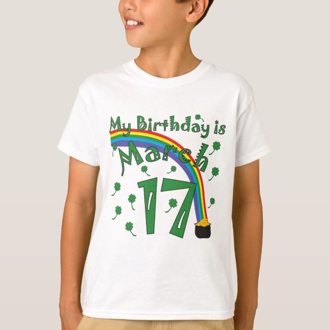Camiseta Cumpleaños del día de St Patrick (Anverso)