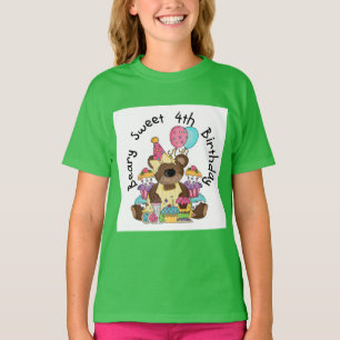 Camiseta Cumpleaños del dulce de Beary 4to