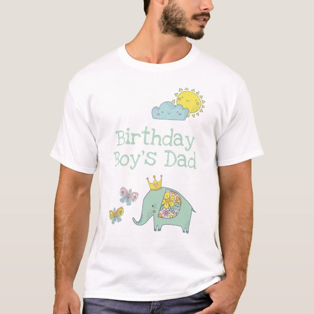 Camiseta Cumpleaños del Elefante de personalizable y las Ma (Anverso)