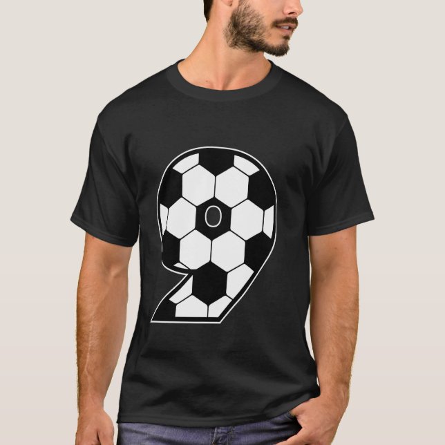 Camiseta Cumpleaños del fútbol 9 años (Anverso)