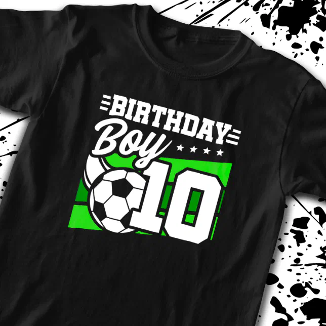 Camiseta Cumpleaños del fútbol - Niño de 10 años - Décimo c