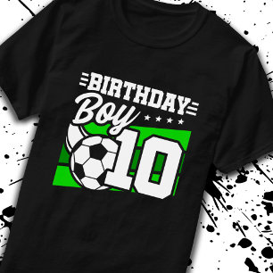Camiseta Cumpleaños del fútbol - Niño de 10 años - Décimo c