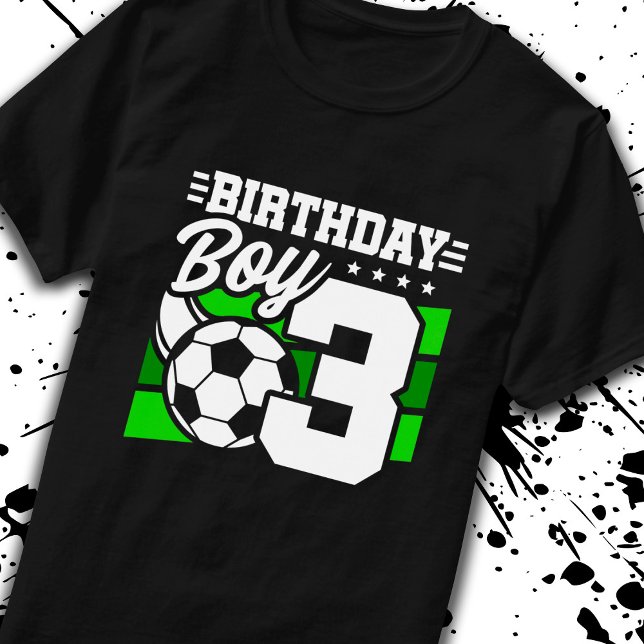 Camiseta Cumpleaños del fútbol - niño de 3 años - tercer cu (Subido por el creador)