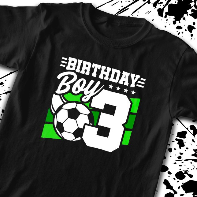 Camiseta Cumpleaños del fútbol - niño de 3 años - tercer cu (Subido por el creador)