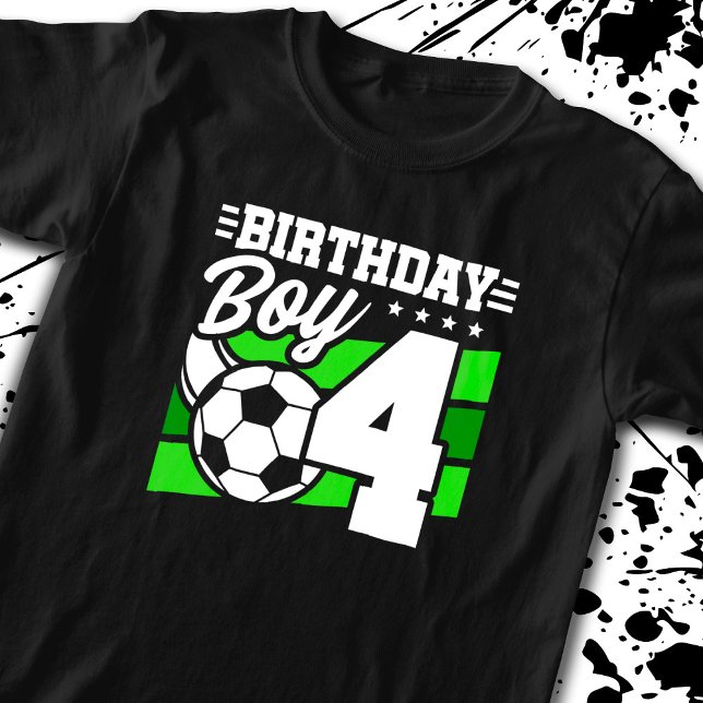 Camiseta Cumpleaños del fútbol - Niño de 4 años - Cuarto cu (Subido por el creador)