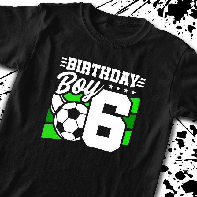 Camiseta Cumpleaños del fútbol - Niño de 6 años - sexto cum (Subido por el creador)