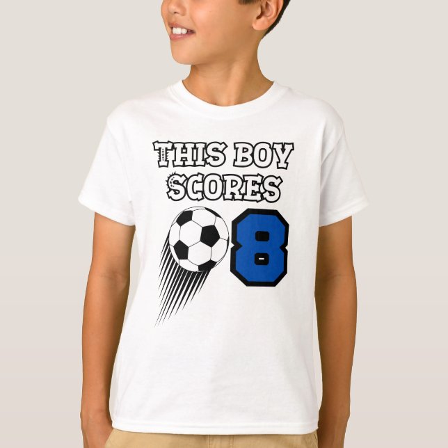 Camiseta Cumpleaños del fútbol - Niño de 8 años - 8 cumplea (Anverso)