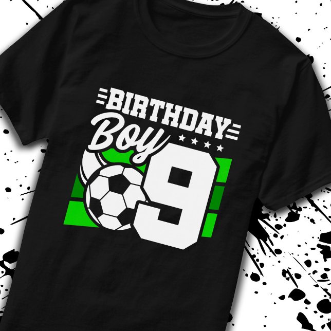 Camiseta Cumpleaños del fútbol - Niño de 9 años - Noveno cu (Subido por el creador)