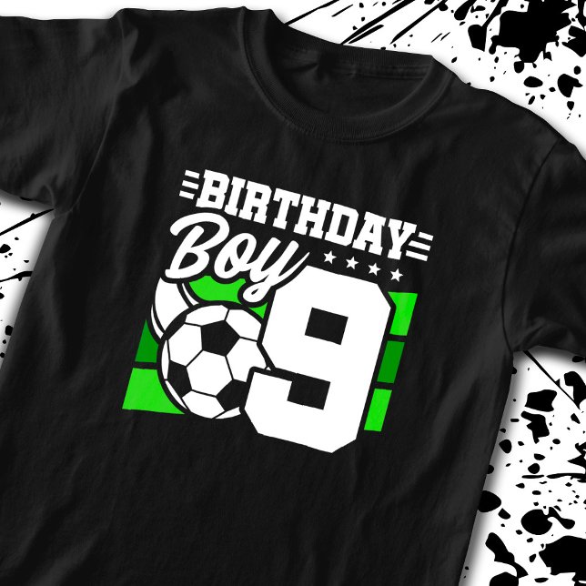 Camiseta Cumpleaños del fútbol - Niño de 9 años - Noveno cu (Subido por el creador)